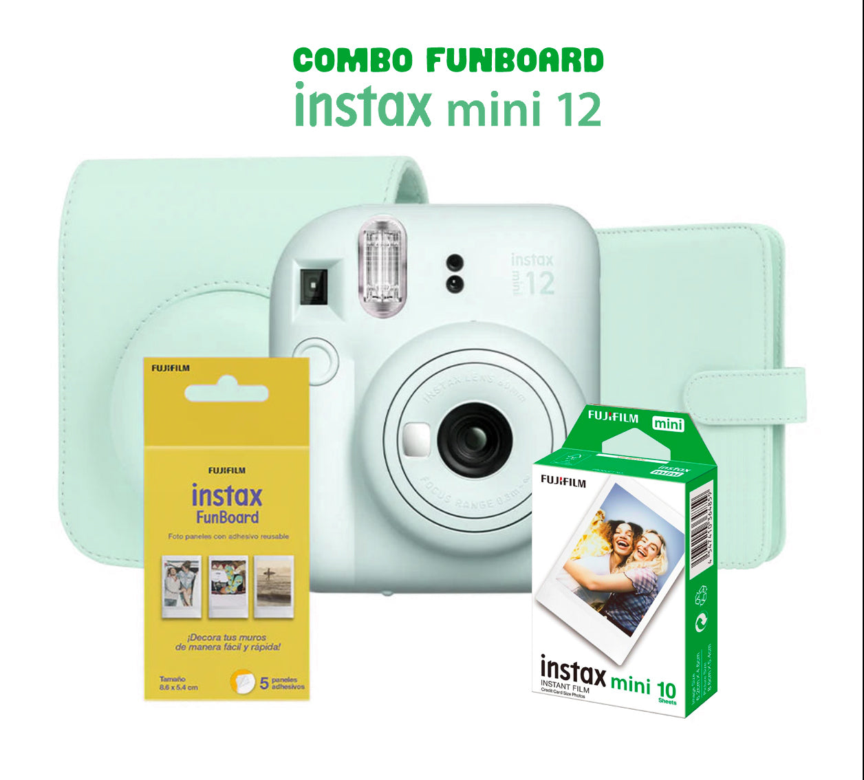 Combo Cámara Instax Mini 12 FunBoard