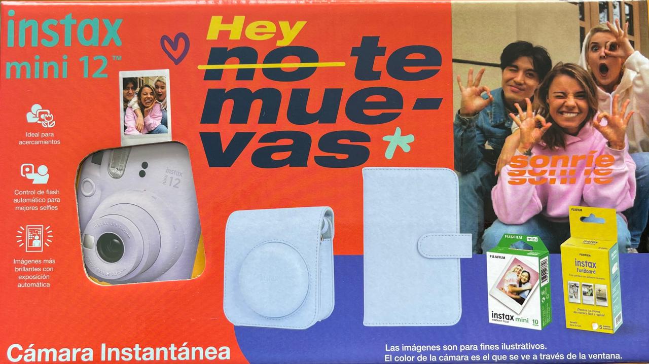 Combo Cámara Instax Mini 12 FunBoard
